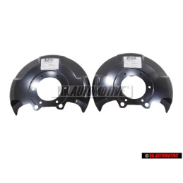 2x Original VW Front Brake Disc Cover Back Plate Splash Shield - 171615311