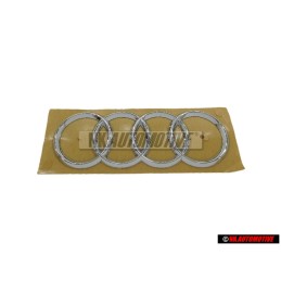 Original Audi Rings Rear Boot Badge Emblem Chrome - 4F0853742C 2ZZ