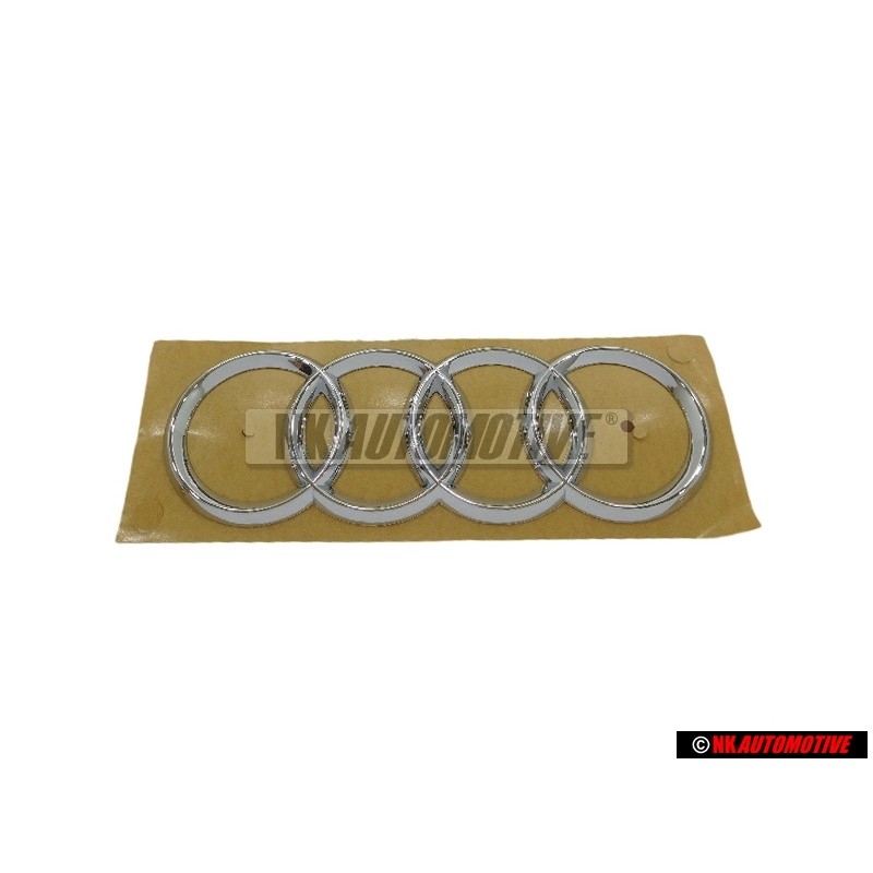 Original Audi Rings Rear Boot Badge Emblem Chrome - 4F0853742C 2ZZ
