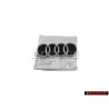 Original Audi Rings Engine Cover Badge Emblem Black Chrome - 07C103960