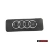 Original Audi Rings Engine Cover Badge Emblem Black Chrome - 06A103932C