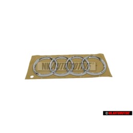 Original Audi Rings Rear Boot Badge Emblem Chrome - 8T0853742 2ZZ