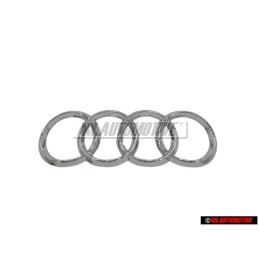 Original Audi Rings Rear Boot Badge Emblem Chrome - 8T8853742 2ZZ
