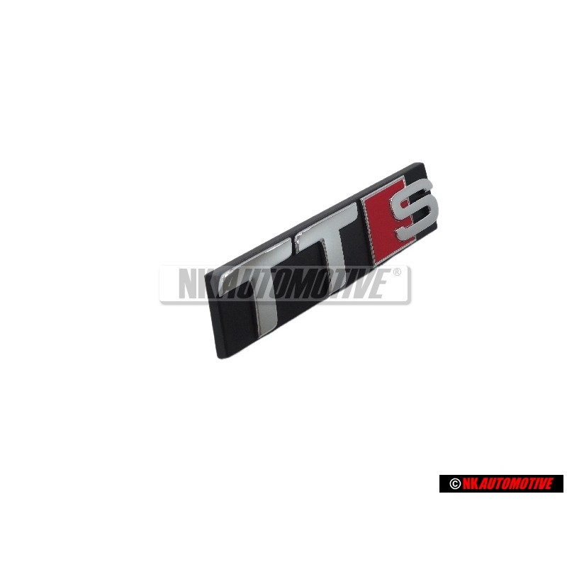 Original Audi TTS Front Grill Badge Emblem Black Chrome Red - 8J0853736B 2ZZ
