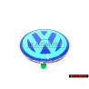 Original VW Rear Hatch Boot Trunk Boot Badge Emblem Chrome Blue - 1C0853630L 39A