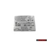 Original VW Data Plate For Tyre Pressure - 1K0010471D