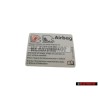 Original VW Sticker 'Airbag' When Using Child'S Seat - 1H0010079S