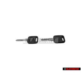 2x Original Audi Main Key Satin Black - 443837220C 01C