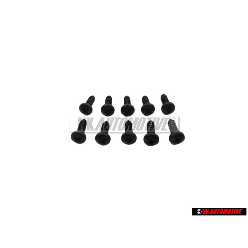 10x Original VW Oval Head Panel Screw 4.2x13 - N 01396626