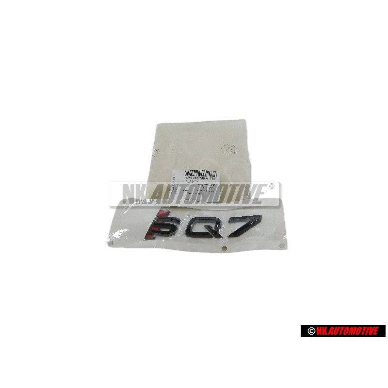 Original Audi SQ7 Rear Boot Badge Emblem Black Red - 4M0853735A T94