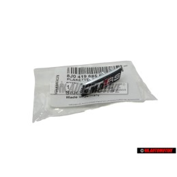 Original Audi TTRS Steering Wheel Badge Black Chrome Red - 8J0419685B