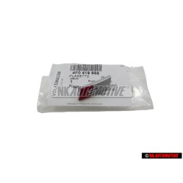 Original Audi S-LINE Steering Wheel Badge Chrome Red - 4F0419685