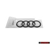 Original Audi Rings Rear Boot Badge Emblem Black - 8V4853742A T94