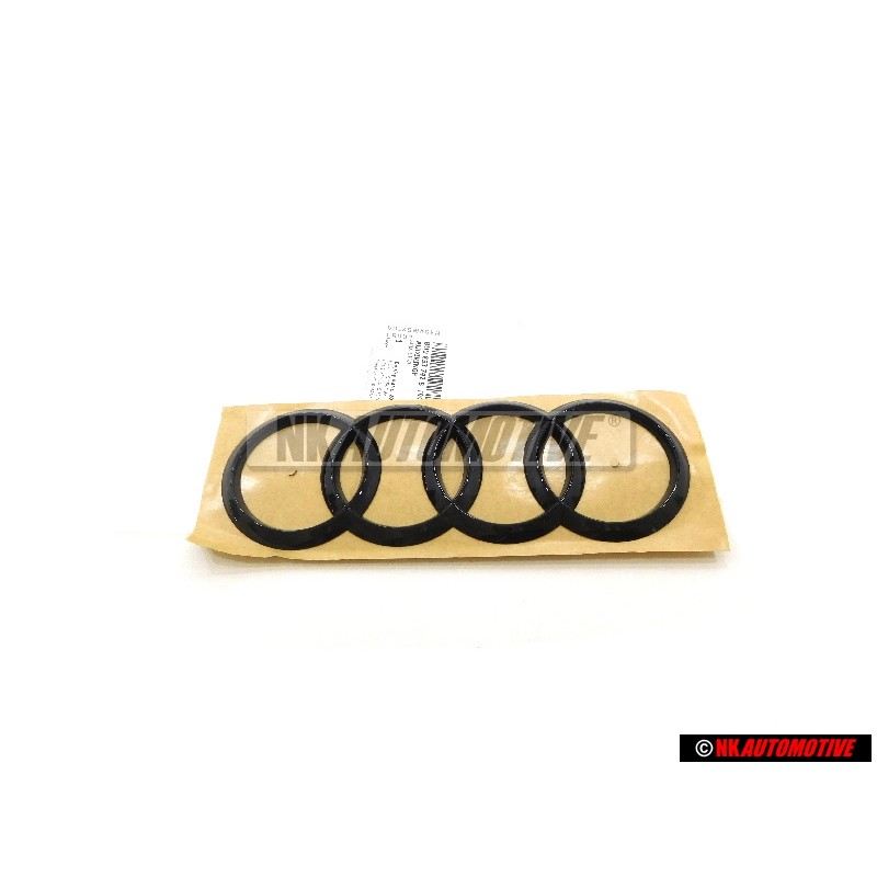 Original Audi Rings Rear Boot Badge Emblem Black - 8U0853742B T94