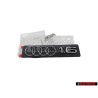 Original Audi Rings Engine Cover Badge Emblem Black Chrome - 06A103932Q