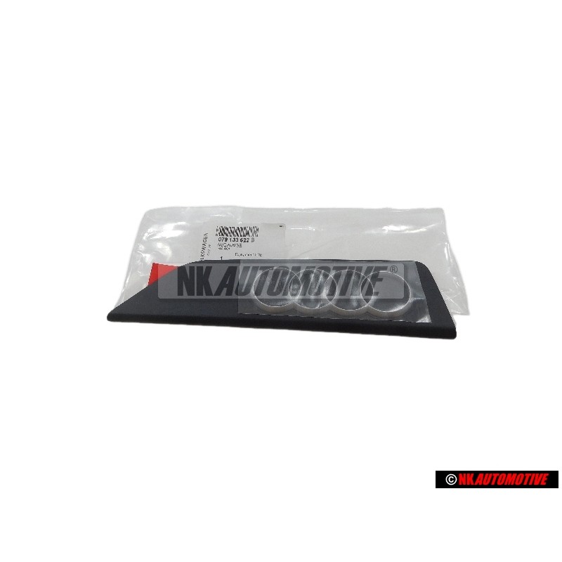 Original Audi R8 Rings Engine Cover Badge Emblem Black Chrome Right - 079133622B