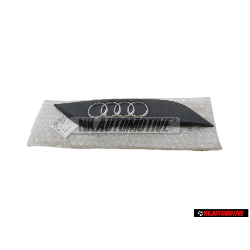 Original Audi R8 Rings Engine Cover Badge Emblem Black Chrome Left - 07L133621A