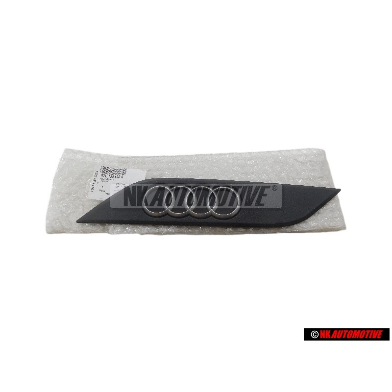 Original Audi R8 Rings Engine Cover Badge Emblem Black Chrome Right - 07L133622A