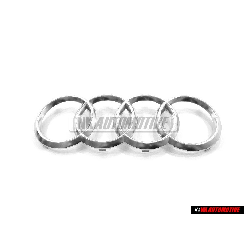 Original Audi Rings Front Grill Badge Emblem Chrome - 4KE853605 3Q7
