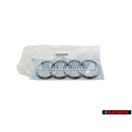 Original Audi Rings Rear Boot Badge Emblem Chrome - 4KE853742 3Q7