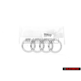 Original Audi Rings Rear Boot Badge Emblem Chrome - 8J0853742B 2ZZ