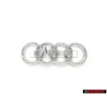 Original Audi Rings Front Grill Badge Emblem Chrome - 8X0853605