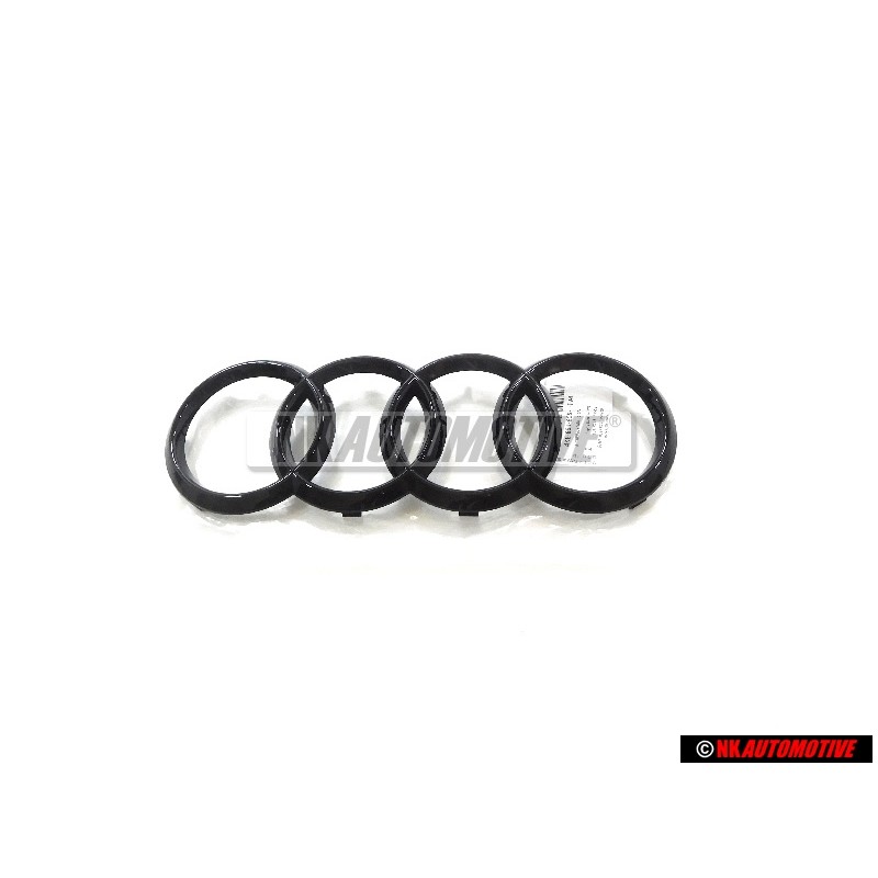 Original Audi Rings Front Grill Badge Emblem Black - 4KE853605 T94
