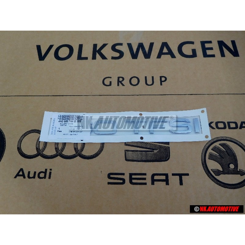 Original Audi 60 TFSI Rear Boot Badge Emblem Chrome - 4H0853744G 2ZZ