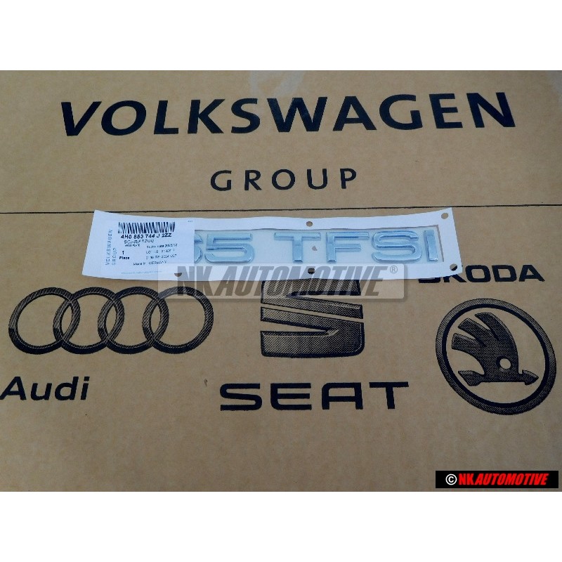 Original Audi 65 TFSI Rear Boot Badge Emblem Chrome - 4H0853744J 2ZZ