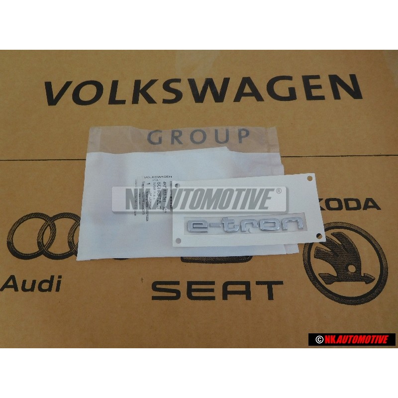 Original Audi E-TRON Rear Boot Badge Emblem Chrome - 4KE853741 3Q7