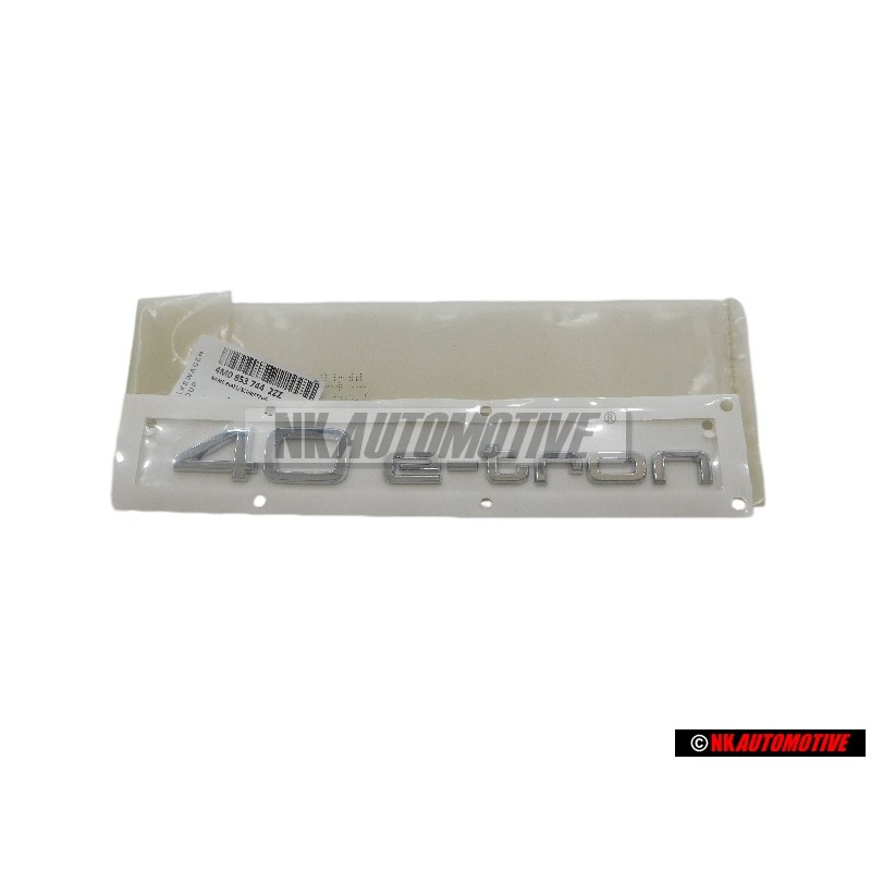Original Audi 40 E-TRON Rear Boot Badge Emblem Chrome - 4M0853744 2ZZ