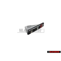 Original Audi TTS Front Grill Badge Emblem Black Chrome Red - 8S0853736A 2ZZ