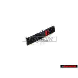 Original Audi TTRS Front Grill Badge Emblem Black Red - 8S0853736D T94