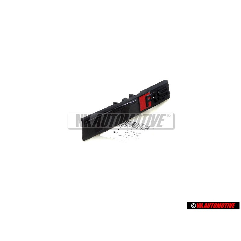 Original Audi TTRS Front Grill Badge Emblem Black Red - 8S0853736D T94