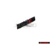 Original Audi TTRS Front Grill Badge Emblem Black Red - 8S0853736D T94
