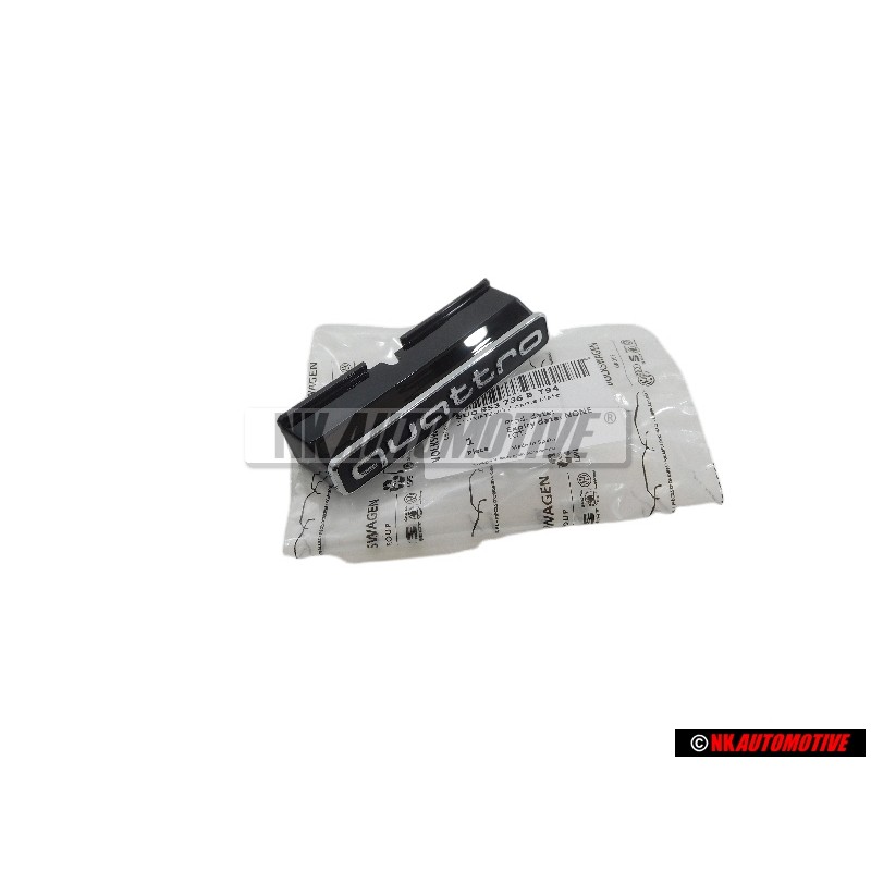 Original Audi QUATTRO Front Grill Badge Emblem Black Chrome - 8U0853736B T94