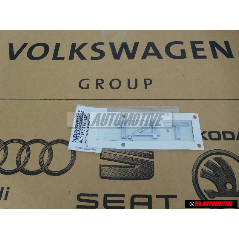 Original Audi 1.4T Rear Boot Badge Emblem Chrome - 8U0853743 2ZZ