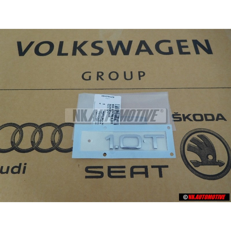 Original Audi 1.0T Rear Boot Badge Emblem Chrome - 8V0853743B 2ZZ