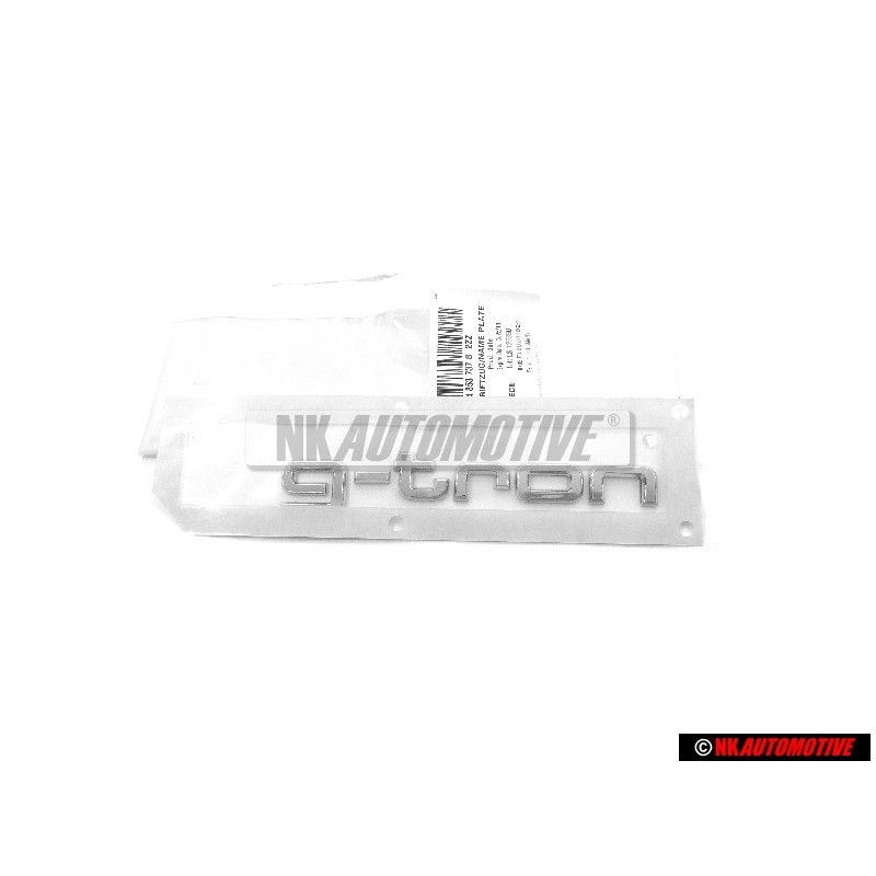 Original Audi G-TRON Rear Boot Badge Emblem Chrome - 8V4853737B 2ZZ