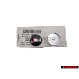 Original Audi R8 Gearknob Badge Emblem Black Chrome Red - 420711144D