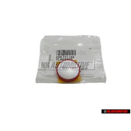 Original Audi R8 GT Gearknob Badge Emblem Chrome Red - 42B711144