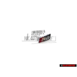 Original Audi R8 Steering Wheel Badge Black Chrome Red - 420419685A