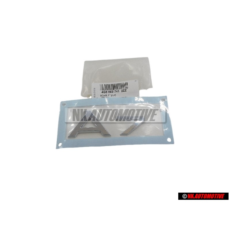 Original Audi A7 Rear Boot Badge Emblem Chrome - 4G8853741 2ZZ