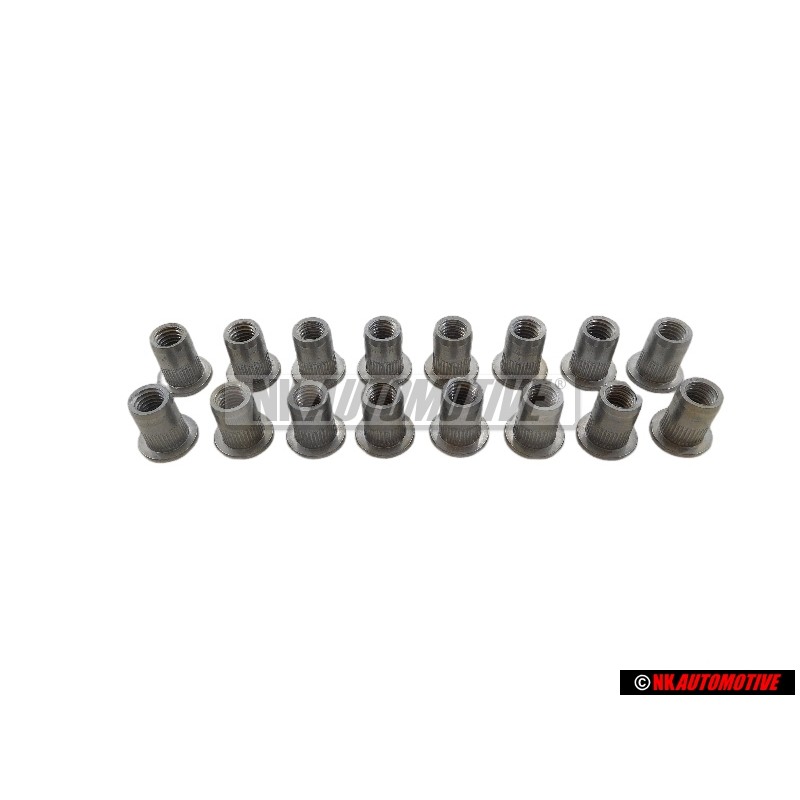16x Original VW Rivetted Cap Nut - N 90786801