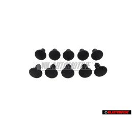 10x Original VW Front Seat Clothing Clip Satin Black - 823863203 01C