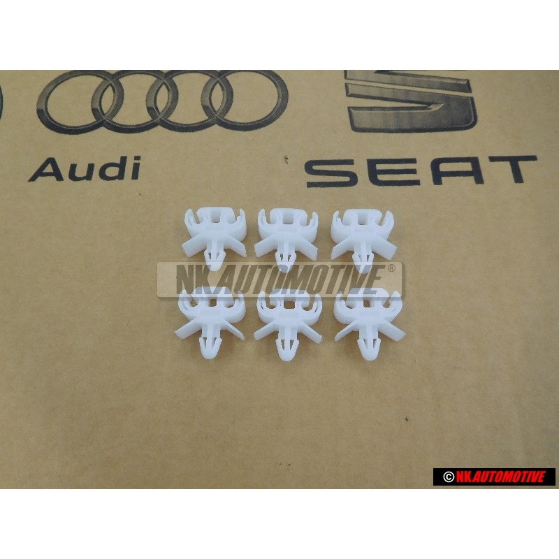 6x Original VW Brake Line Pipe Retainer Clip Holder - 281611767