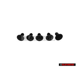 5x Original VW Front Seat Clothing Clip Satin Black - 823863203 01C