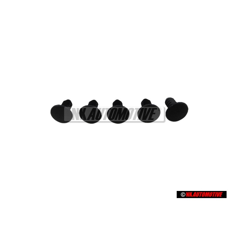 5x Original VW Front Seat Clothing Clip Satin Black - 823863203 01C