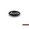 Original Audi Front Fender Side Badge Emblem Black Chrome - 4A0853621 2ZZ