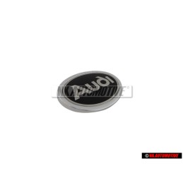 Original Audi Front Fender Side Badge Emblem Black Chrome - 4A0853621 2ZZ